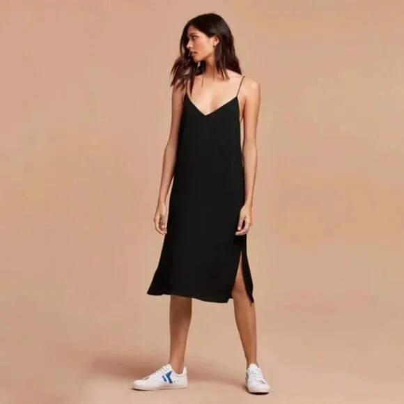 Aritzia Wilfred Free Felicity Slip Dress PINK S | Strappy Open Back Minimalist - Picture 2 of 6